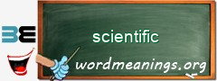 WordMeaning blackboard for scientific